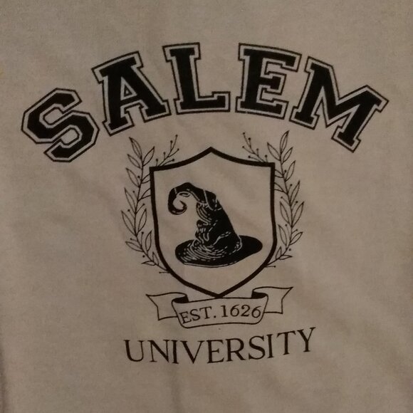 Salem University Sweatshirt-Vintage Hat. Graphic. NWT. Womens Size L.  Lavender - Picture 5 of 7